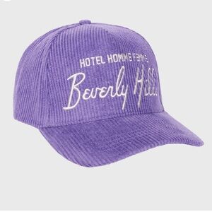 Homme Femme "Hotel" Corduroy Hat - Purple
